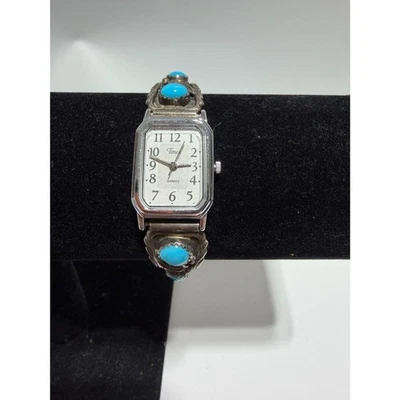 Reloj Timex SS Turquesa Puntas Pluma Funcionando Usado Foto 1 de 4