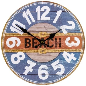 Reloj de pared redondo Northlight 12" a batería "Playa" - Imagen 1 de 4