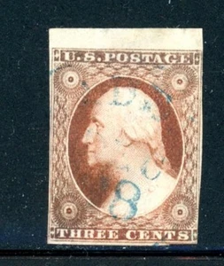 US Scott # 11a - Used - RARE Blue SON Cancel - CV=$17.50          ( 9-C259) - Picture 1 of 2