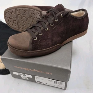 116 $ Vintage 2009 UGG Australia braune Wildleder Schnürschuhe Turnschuhe Schuhe Herren Größe 11 5641 - Bild 1 von 17