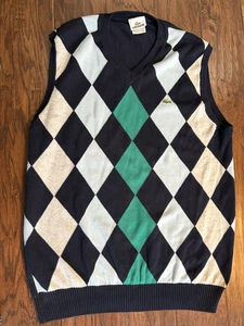 Lacoste Argyle Sweater Vest Men's 4 (US M) - Picture 1 of 6