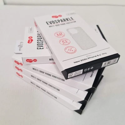 5x Tech21 Case For iPhone 13 Pro Evo Sparkle Cover Drop Protection Gold Glitter - Image 1 of 4