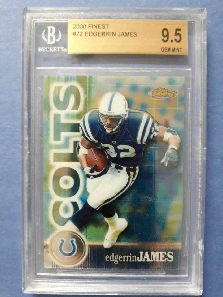 2000 Edgerrin James Finest BGS 9.5 Gem Mint 2nd year Colts 10 #22 not PSA - Image 1 of 1
