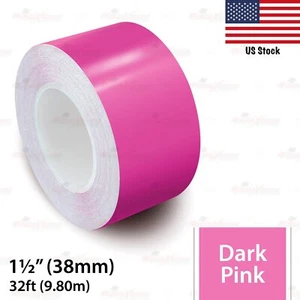 1-1/2" Vinyl Pinstriping Pin Stripe Styling Tape Decal Sticker 38mm DARK PINK - Picture 1 of 13