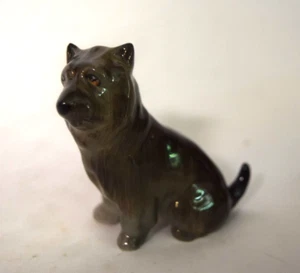 Royal Doulton Cairn Terrier Dog Dark Gray  Black 2 1/2" Tall - Picture 1 of 3