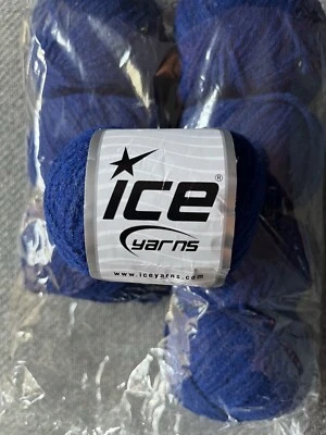 8 NIB Balls Ice Yarns Baby Alpaca Merino Wool Worsted Royal Blue #69569 - Image 1 of 4