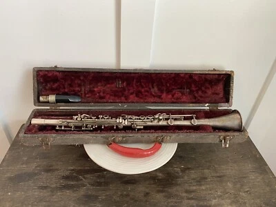 Clarinete de metal Windsor vintage EE. UU. Elkhart Indiana ¡con estuche + boquilla!! Foto 1 de 4