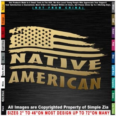 - Calcomanía adhesiva Apache Cherokee Choctaw estrellas bandera nativa americana orgullo izquierdo Foto 1 de 4