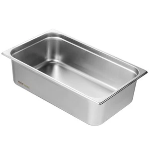 6 Pack Hotel Pans, Full Size Anti-Jam Steam Pan 6-In Deep Commercial Table Pan - Picture 1 of 11