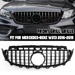 Gloss Black GT R Grille W/ CAMERA HOLE For Mercedes Benz W213 E-CLASS 2016~2020 - Bild 1 von 12