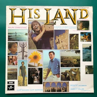 Cliff Richard HIS LAND Gospel Film Soundtrack LP Ralph Carmichael Barrows Israel - Image 1 of 4