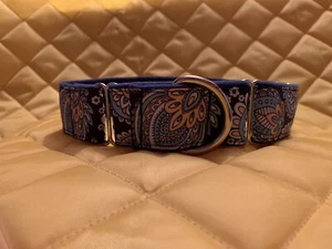 Large  Floral Martingale Dog Collar  - Picture 1 of 3
