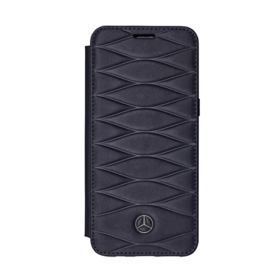 Mercedes Benz Originale a Libro /Case per Samsung Galaxy S8 Pelle Blu Nuovo Ovp - Immagine 1 di 2