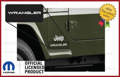 2x 1997-2006 Jeep WRANGLER guardabarros logotipo TJ calcomanías laterales pegatinas vinilo blanco SJ3Y2 Foto 1 de 2