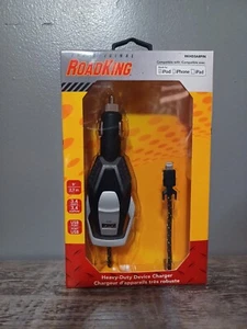 RoadKing RKHD3A8PIN Heavy-Duty Charger 9-Ft Apple Car/Truck Charger - Picture 1 of 2