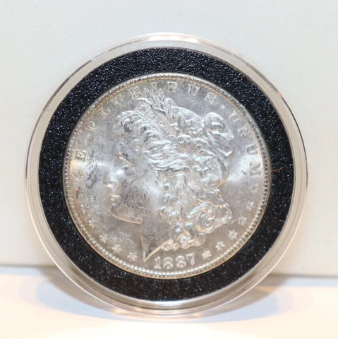1887 US Morgan Silver Dollar $1  Unc Cover
