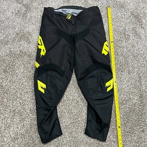 MSR Axxis Rider Adult Men’s Size 36 Black & Yellow Motorcross / ATV Pants - Foto 1 di 10