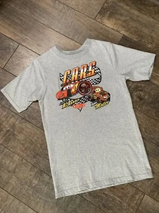 Vintage Y2K Disney Pixar Cars T Shirt Kids XL 16-18 Hologram HTF Bright GFX - Picture 1 of 13