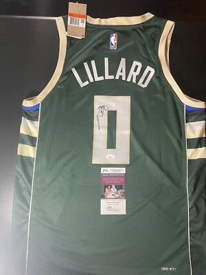 Damian Lillard Signed Autographed Milwaukee Bucks #0 Jersey Autograph Jsa Hot - Image 1 of 4