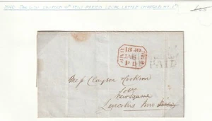 1840 JAN 4th/6th CHEAPSIDE 1d PAID PMK LONDON WRAPPER IN UNIFORM 4d POST PERIOD  - Picture 1 of 2