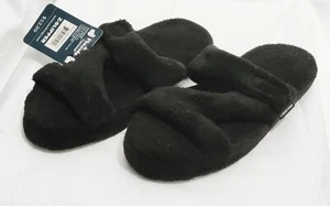 NEW WOMENS HOUNDS SLIPPERS - BLACK FUR - SIZE 7 / 8 - Picture 1 of 7