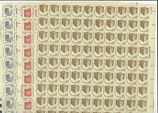 3 sheets of 100 US MNH Americana stamps#1581, 1582 & 1584, 1c, 2c &3c; CV $37.50