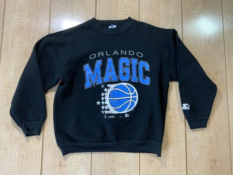 Vintage 90’s Starter Orlando Magic Sweater Pullover Size L NBA Mens Small? Cover