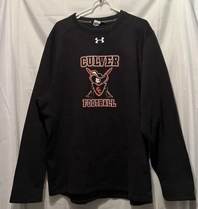 Culver Football Sweatshirt Under Armour Crewneck Size XL Black Loose Oversized - Picture 1 of 9