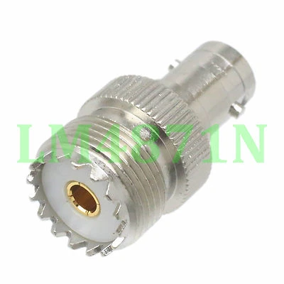 10pcs Adapter UHF SO239 female jack to BNC female jack RF connector straight F/F - Image 1 of 4