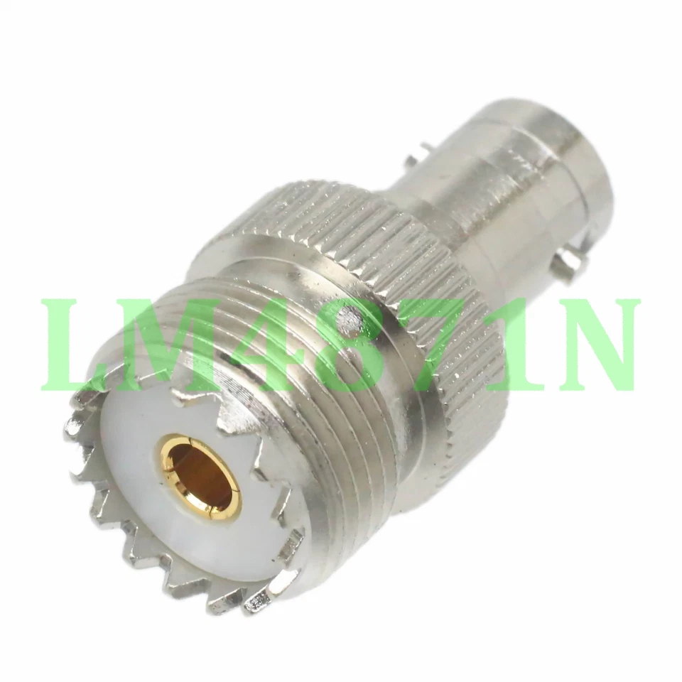10pcs Adapter UHF SO239 female jack to BNC female jack RF connector straight F/F - Image 1 of 1