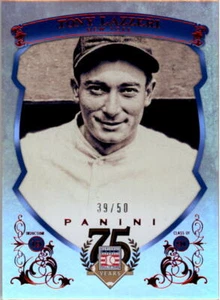 2014 Panini Hall of Fame Blue Frame Red #70 Tony Lazzeri - NM-MT #d/50 - Picture 1 of 2