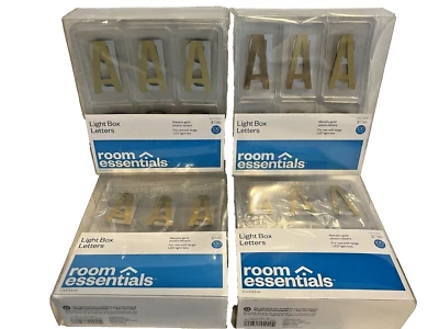 4x Decorative Metallic Gold LED Light Box Letters - Image 1 of 4