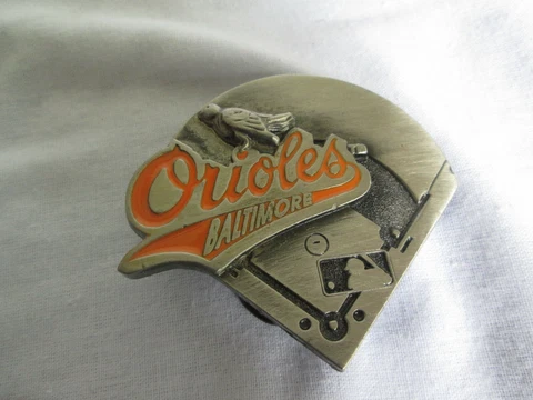 Baltimore Orioles Belt Buckle Baseball Diamond 1994 GAP Rare Great Am Buckle Co Cover