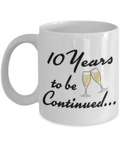 Happy 10th Anniversary Gift for Him Her - 10 Year Wedding Men Women Husband Wife - Picture 1 of 2