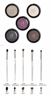 e.l.f. Essential Eye Shadow Singles Set of 5 w/ set of 5 elf Eye Brushes NEW - Image 1 of 4