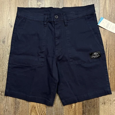 Tony Hawk Men's Twill Fixed Navy Stretch Blue Chino Shorts Size 30 Mid Rise NWT Foto 1 de 4