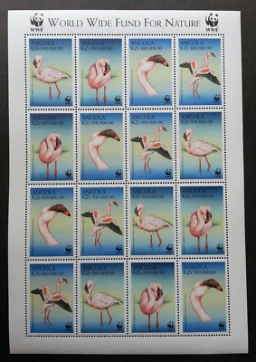 *FREE SHIP Angola WWF Birds 1999 Fauna Wildlife (sheetlet) MNH - Image 1 of 4