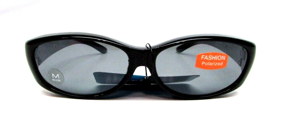 2 Pairs Foster Grant Solar Shield Polarized Fit Over Sunglasses 100 UV Black