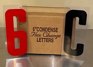 Flexible Außenschild Buchstaben verdichtet Stil | 6" auf 6-7/8" schwarz/rot | 250 ct - Bild 1 von 5