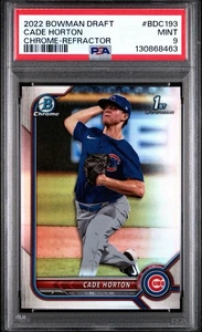 2022 Bowman Chrome CADE HORTON #BDC193 1ST RC Refractor PSA 9 MINT Chicago Cubs - Bild 1 von 2