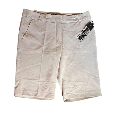 VERTIGO Paris tan dress walking Bermuda shorts NWT Sz 8 - Image 1 of 4