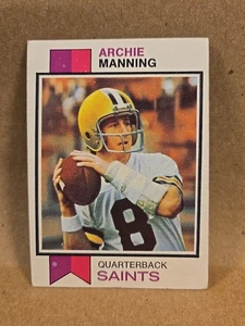 1973 Topps Football #125 Archie Manning 2nd Year New Orleans Saints NFL HOF  - Bild 1 von 4