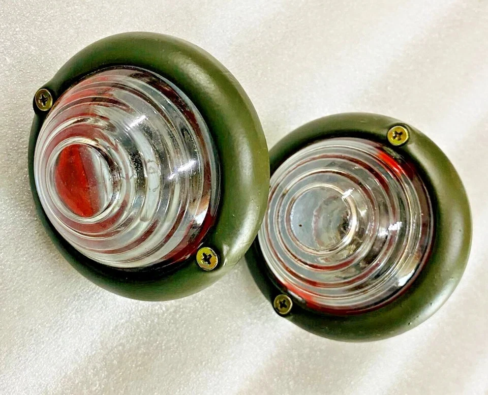 Willys Jeeps Parking Turn Signal Indicator Clear Glass Light Green | Fit For - Image 1 of 4