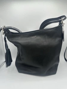Bolso Bandolera/Hombro Negro Cuero Suave Borla COACH Legacy 19889 - Imagen 1 de 19