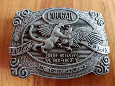 COUGAR BOURBON WHISKY HEBILLA EE. UU. EXCELENTE ESTADO Foto 1 de 2