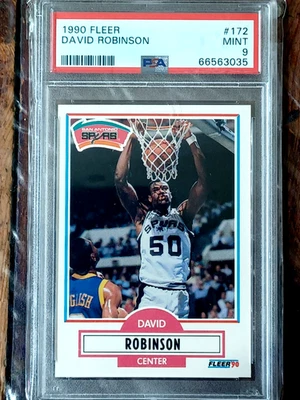 1990 Fleer No172 DAVID ROBINSON PSA 9 как новая - Изображение 1 из 2