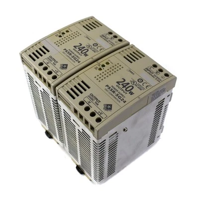 (2) IDEC PS5R-SG24 Power Supply Output: 240W 24VDC 10A Input 100-240VAC - Tested - Image 1 of 4