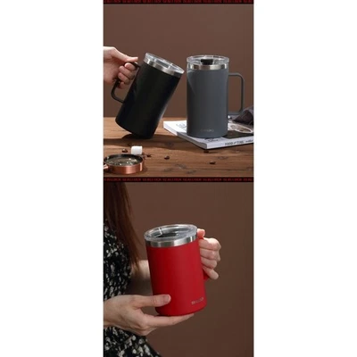 304 Stainless Steel Thermal Cup with Lid for Coffee Tea and Water Storage - Image 1 of 4