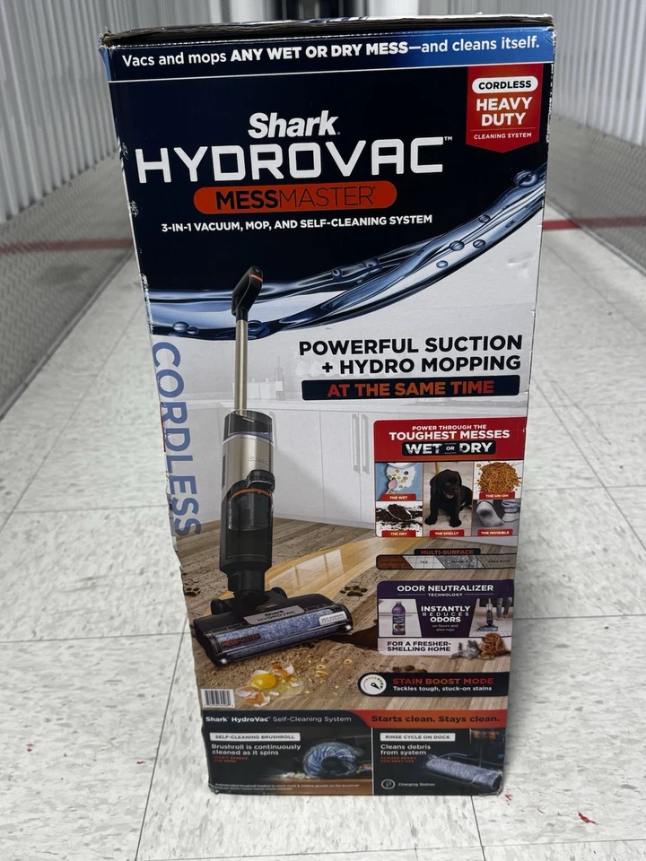 Shark HydroVac MessMaster Heavy Duty 3-in-1 Cordless Vacuum Mop Self Clean WD261 - Image 1 of 4