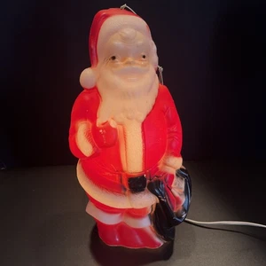 Vintage 1968 Empire Santa Blasform 13" groß USA Blasform Weihnachten mit Licht - Bild 1 von 15